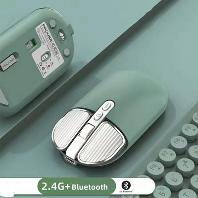 Bluetooth 5.1+2.4G bežični dual mode punjivi miš optički USB miševi za PC/Mac/laptop/IPad/telefon/notebook/Android tablet