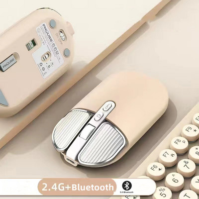 Bluetooth 5.1+2.4G bežični dual mode punjivi miš optički USB miševi za PC/Mac/laptop/IPad/telefon/notebook/Android tablet