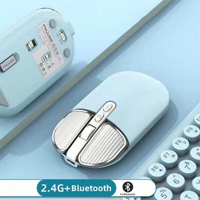 Bluetooth 5.1+2.4G bežični dual mode punjivi miš optički USB miševi za PC/Mac/laptop/IPad/telefon/notebook/Android tablet