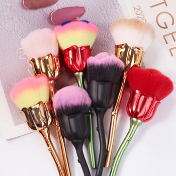 1 τμχ Rose Nail Art Dust Brush For Manicure Beauty Brush Blush Powder Brushes Fashion Gel Αξεσουάρ νυχιών Εργαλεία Υλικού Νυχιών