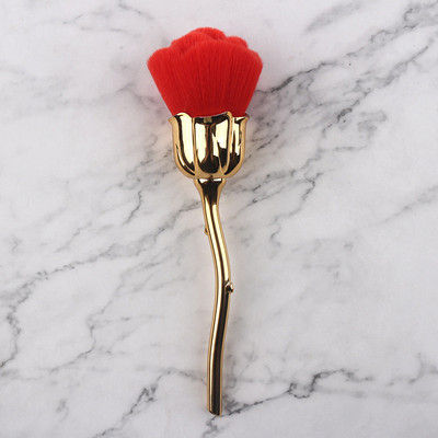 1db Rose Nail Art porkefe manikűrhöz Szépségkefe pirosító púderecsetek Divat gél köröm Kiegészítők Köröm Anyag Eszközök