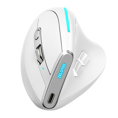 ZELOTES F-36 F-36A 8 gumba Bežični punjivi miševi Gaming miš 2400 DPI Ergonomski optički okomiti miš USB miševi za PUBG