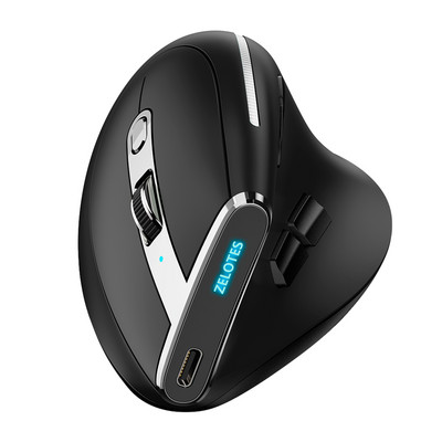 ZELOTES F-36 F-36A 8 gumba Bežični punjivi miševi Gaming miš 2400 DPI Ergonomski optički okomiti miš USB miševi za PUBG