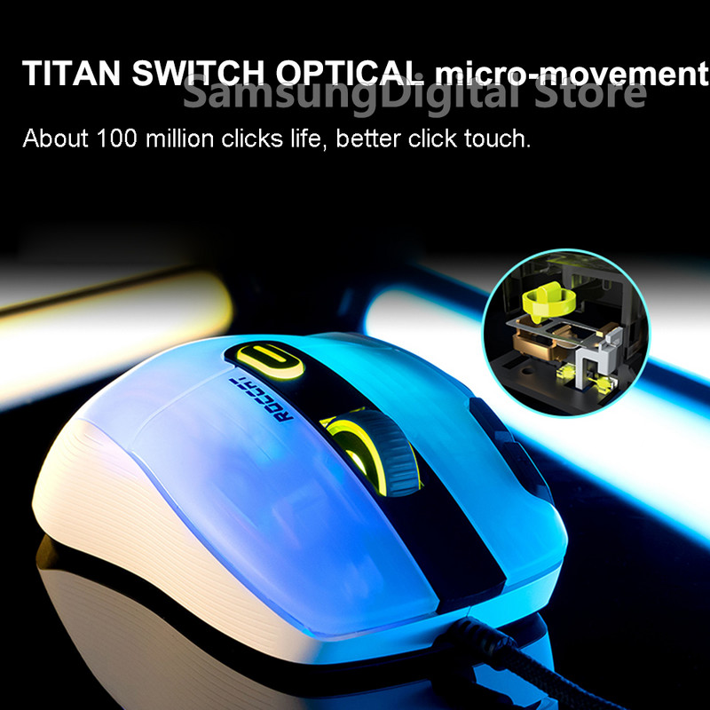 Originaal ROCCAT KONE XP Air juhtmevaba Bluetooth mänguhiire jaoks 16,8 miljonit 3D RGB mängurihiirt, 19000 DPI, Owl-Eye 2 mootor