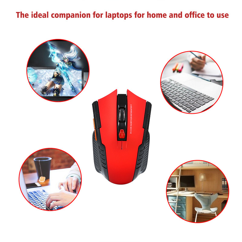 2.4G Gaming Mouse Vezeték nélküli optikai egér Game Vezeték nélküli egerek USB vevővel Egér PC játékokhoz