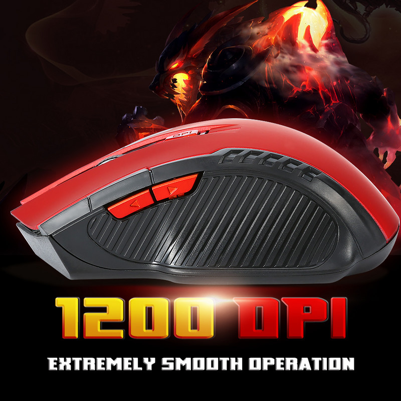 2.4G Gaming Mouse Vezeték nélküli optikai egér Game Vezeték nélküli egerek USB vevővel Egér PC játékokhoz