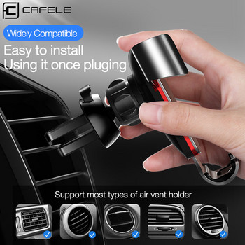 CAFELE Gravity Car Phone Holder Air Vent Monut Stand Stand Holder For Phone in Car Support For iPhone 12 11 Pro Аксесоар Автомобилен интериор