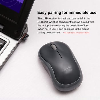 Logitech M185 2,4 Ghz Silent Wireless Mouse 1000DPI Optical Gaming Ποντίκι γραφείου με δέκτη USB για αξεσουάρ φορητού υπολογιστή