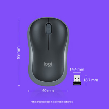 Logitech M185 2,4 Ghz Silent Wireless Mouse 1000DPI Optical Gaming Ποντίκι γραφείου με δέκτη USB για αξεσουάρ φορητού υπολογιστή