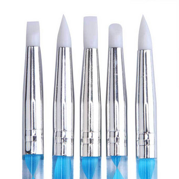 Navolution 5Pcs/Set Dual End Nail Art Dotting Pen Акрилна рисунка Liner Flower Brush Rhinestone Crystal UV Gel Painting Manicure