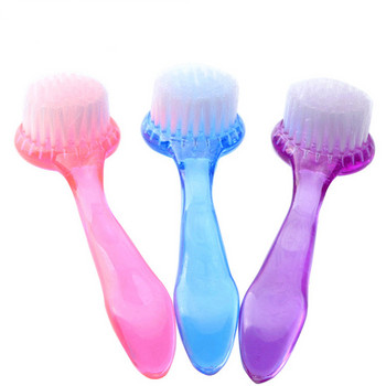 1 τμχ Πλαστική βούρτσα νυχιών Make Up Washing Nail Art Dust Round Head Powder Clean Brush Pedicure Εργαλεία μανικιούρ Τυχαίο χρώμα TT#-1