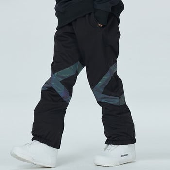 Υψηλής ποιότητας παντελόνι σκι Ανδρικό αντανακλαστικό αντιανεμικό αδιάβροχο νυχτερινό παντελόνι χοντρό χειμωνιάτικο ζεστό παντελόνι σνόουμπορντ Γυναικείο SK019