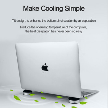 Βάση φορητού υπολογιστή Hagibis Φορητή βάση ψύξης για φορητό φορητό υπολογιστή MacBook φορητό φορητό φορητό υπολογιστή Cool Cool Heat Dissipation Αντιολισθητική βάση Cooler Pad
