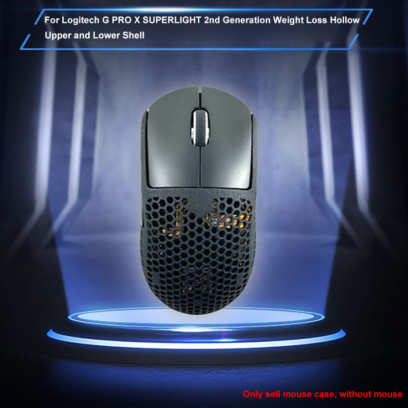 Paredzēts Logitech G Pro X Superlight 2 paaudzes svara zaudēšanai, DIY vieglā spēļu peles augšējā apvalka apakšējā korpusa 3D drukas komplekts