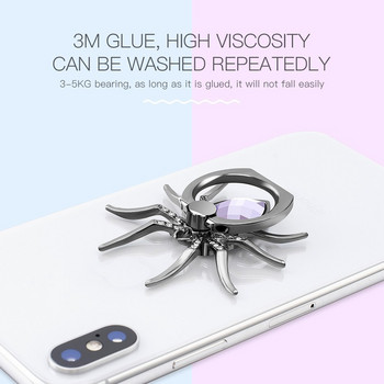 Universal Luxury Biling Diamond Metal Spider Βάση δακτυλίου κινητού τηλεφώνου 360 περιστροφική βάση για iPhone Sumsang Huawei Xiaomi