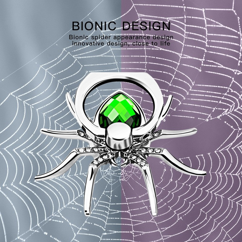 Suport universal pentru inel de deget pentru telefon mobil de lux Biling Diamond Metal Spider Suport rotativ 360 pentru iPhone Sumsang Huawei Xiaomi