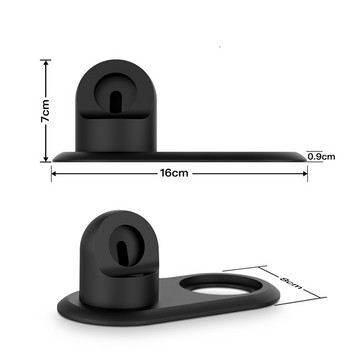 2 в 1 силиконова магнитна стойка за стойка за безжично зарядно за Magsafe държач за Apple Watch 7 6 5 4 Скоба за настолен кабел за зарядно устройство
