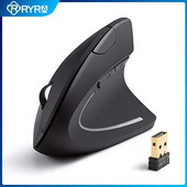 RYRA Vertikalni ergonomski miš 2.4G punjivi bežični miš USB Optica Udoban miš Gamer Mause Za prijenosno računalo