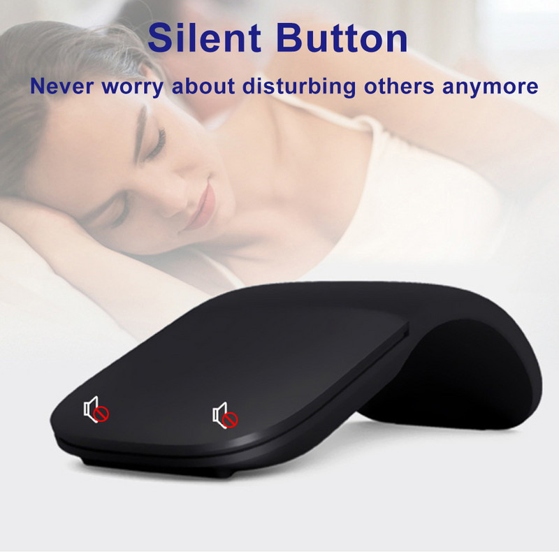 Bluetooth Arc Touch Mouse Prijenosni tanki bežični sklopivi niskošumni miš Mini računalni optički miševi za prijenosno računalo Tablet Mac iPad