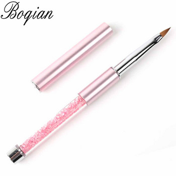 BQAN Professional #2 Pink Nail Brush Art Acrylic Pure Kolinsky Sable Brush 3D Painting Pension Drawing Brush