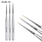 3db/szett Nail Art Liner Ecset Ezüst Fa nyél UV Gel Line Stripes Festés Rajztoll 5,5/6/8,5mm DIY Manikűr ecset készlet