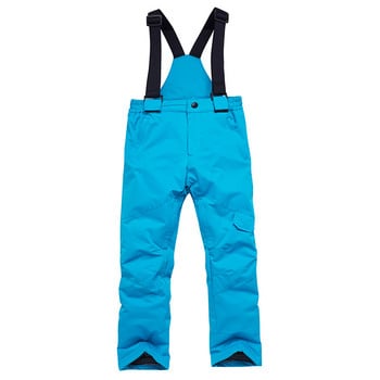 2021 Hot Sale Παντελόνια σκι για αγόρια και κορίτσια για εξωτερικούς χώρους, αντιανεμικό αδιάβροχο 10k παντελόνι χιονιού Παχύ παιδικό παντελόνι με σαλιάρα