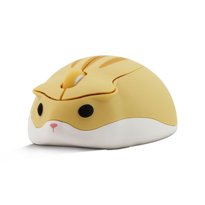 Combo drăguț de șoarece hamster 3D cu desene animate 1600 DPI 2,4 GHz USB Wireless Mause Mouse ergonomic mat mute pentru PC Laptop Cadou de Anul Nou