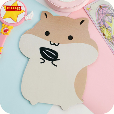 Combo drăguț de șoarece hamster 3D cu desene animate 1600 DPI 2,4 GHz USB Wireless Mause Mouse ergonomic mat mute pentru PC Laptop Cadou de Anul Nou