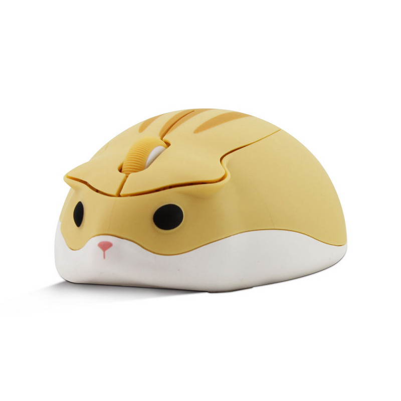 Combo drăguț de șoarece hamster 3D cu desene animate 1600 DPI 2,4 GHz USB Wireless Mause Mouse ergonomic mat mute pentru PC Laptop Cadou de Anul Nou