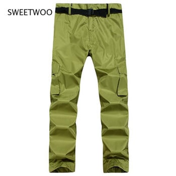 Мъжки тактически разтеглив костюм с много джобове, водоустойчив планински ски панталон за открито, тънък, нов