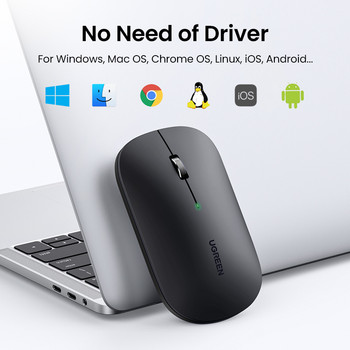 【Νέο σε έκπτωση】 UGREEN Mouse Wireless Bluetooth 5.0 2.4G Dual Mode Mouse 4000DPI Silent Mouse for MacBook PC Tablet Mouse Laptop