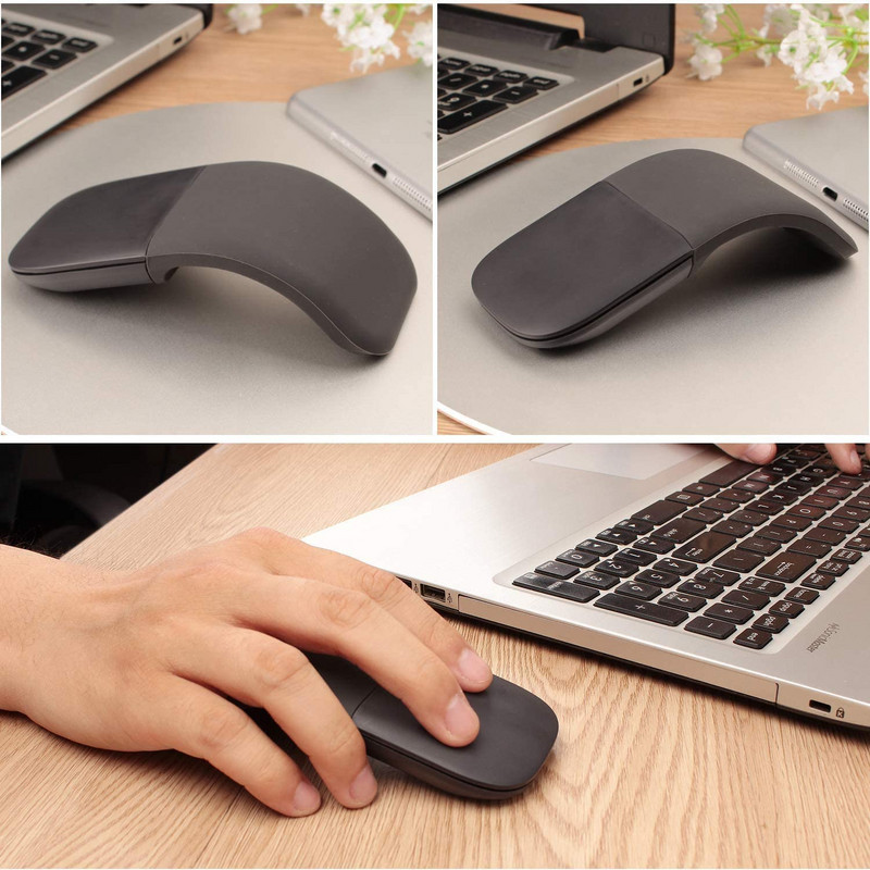 Bluetooth Arc Touch Mouse Преносима безжична сгъваема мишка По-малко шум Тънък мини компютър Оптични мишки за лаптоп Таблет Mac iPad