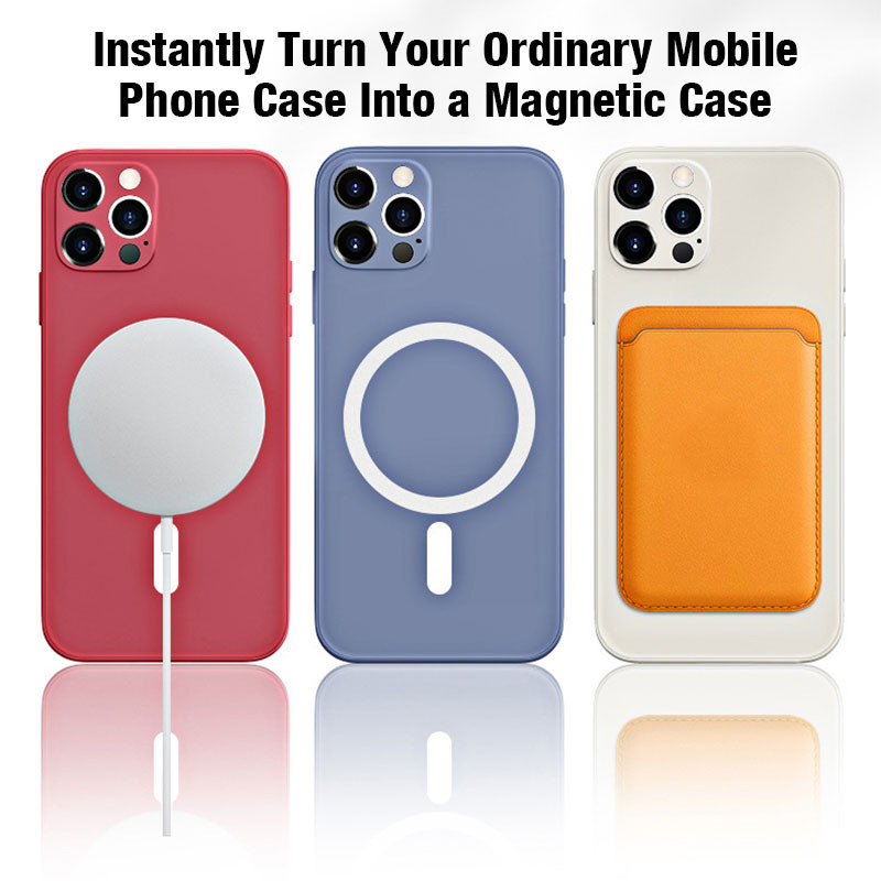 2 tk/partii magnetringi kleebis Magsafe Magnet telefoni juhtmevaba laadimisrõngasplaadi jaoks iPhone 14 13 12 mini pro max jaoks