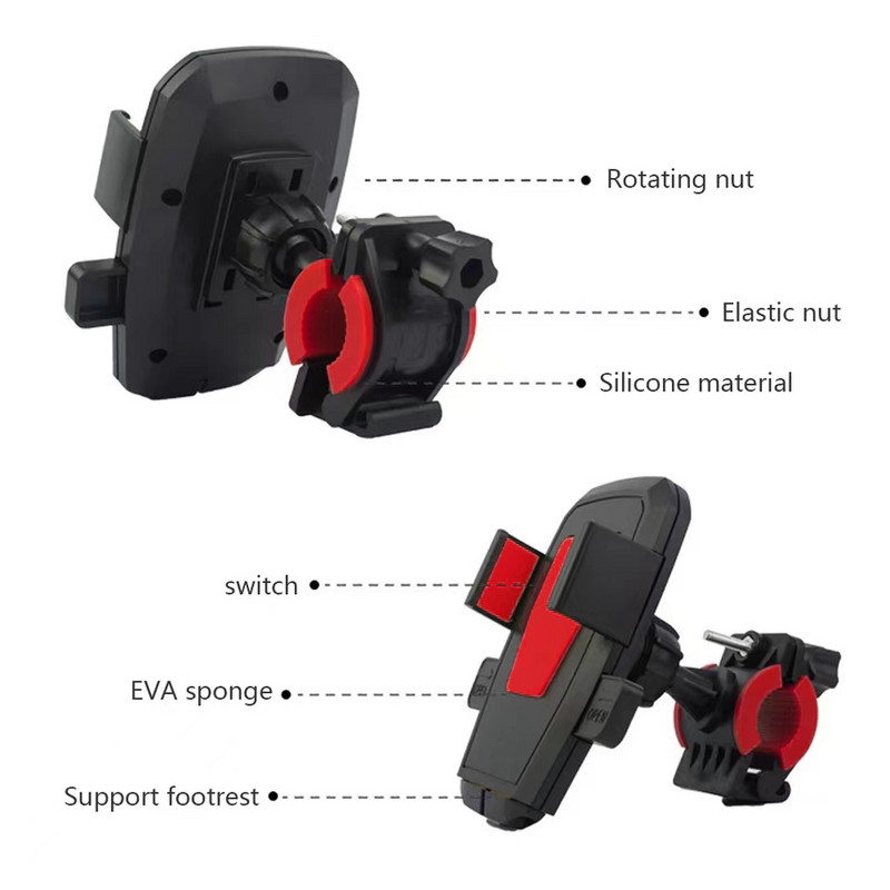 Tiešraides straumes turētājs kalnu velosipēda mobilā tālruņa turētājs elektriskais motocikls motocikls mobilā tālruņa turētājs auto izjādes piederumi