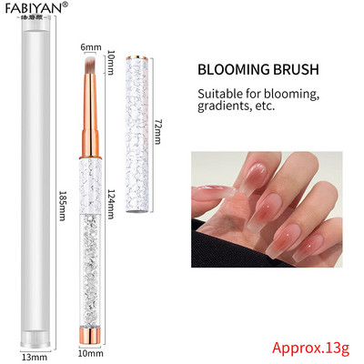 Nail Art Ecset Festés Virág Rajz Vonalak Bélés Toll Kristály Strasszkő Fém Akril UV Gél Lakk Tipp Szerszám Manikűr 7/9/11mm