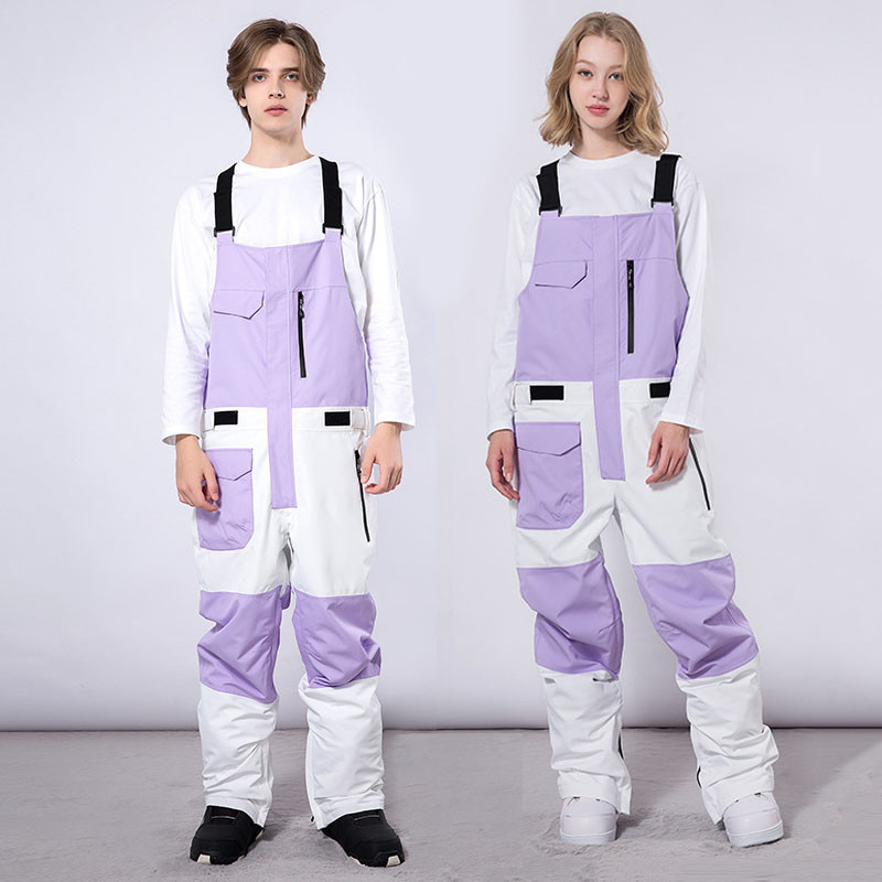 Téli új egyrészes sínadrágok női overálok kültéri sport snowboard nadrágok férfi jumpsuitek szélálló vízálló síruhák