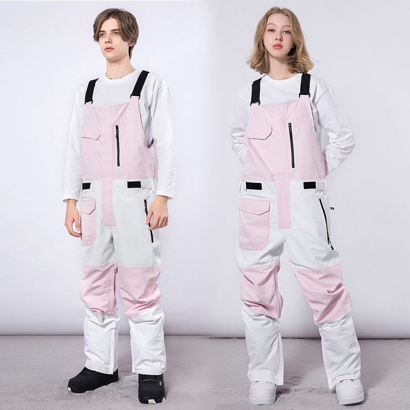 Téli új egyrészes sínadrágok női overálok kültéri sport snowboard nadrágok férfi jumpsuitek szélálló vízálló síruhák