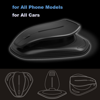 Държач за кола за смартфон 2021 Модел от PU кожа Модна стойка за поддръжка на навигация Hud Design Универсален държач за автомобилно табло за телефон