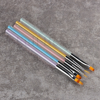 5 τμχ Σετ πινέλων νυχιών Aurora Handle Brushes for Manicure Ombre Painting Carving Dotting Nail Liners Tools NTHCB01