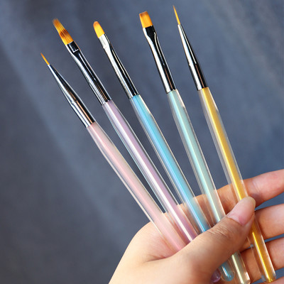 Set kistova za nokte od 5 komada Aurora kistovi s drškom za manikuru Ombre dizajn Slikanje Rezbarenje Dotting Nail Pen Liners Tools NTHCB01