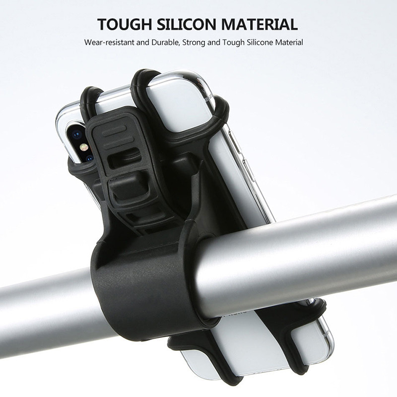 Silikoonist telefonihoidja Jalgratta mootorratta 360 Pööratav GPS-alus Kukkumisvastane Elastsus Mobiiliklamber iPhone13 Xiaomi Samsungile