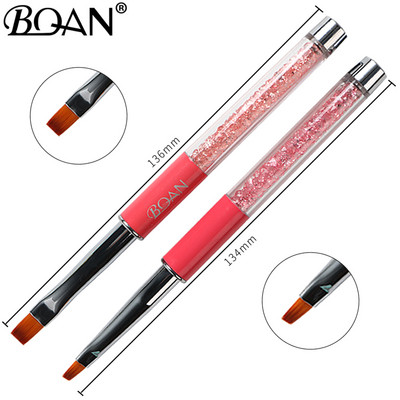 BQAN Flat #4#8 Gel Brush Carving UV Gel Polish Acrylic Extension Nail Art Tips Painting Рисуване Инструменти за маникюр