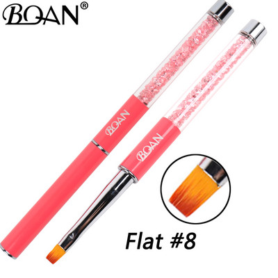 BQAN Flat #4#8 gél ecset faragás UV gél lakk akril hosszabbító körömdíszítés tippek festés rajz manikűr eszközök