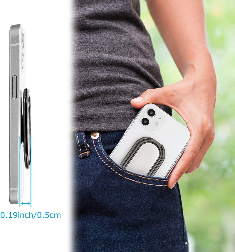 Držač telefonskog prstena, postolje za prste, rotacija od 360 stupnjeva, metalni rukohvat za prsten za mobilni telefon, sklopivi stalak za mobitel za magnetsko držanje za automobil