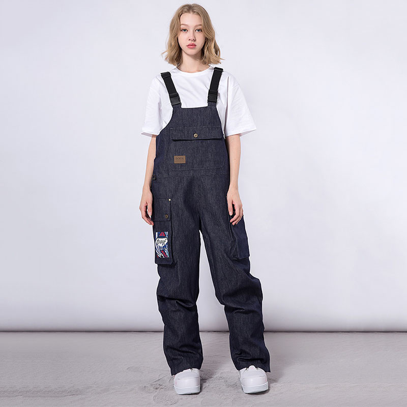 2023-as új téli egyrészes sínadrágok női férfi farmer kültéri snowboard ruha overál szélálló vízálló jumpsuit hónadrág