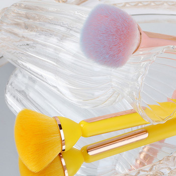 1 τμχ βούρτσα νυχιών για μανικιούρ Art Soft Big Head Gel Polishing Dust Cleaning Brush Silver Nail Art Brush Nail Accessories Εργαλεία