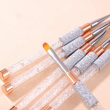 14 στυλ Nail Art Brush στυλό Rhinestone Crystal Metal Acrylic UV Gel Polishing French Stripe Builder Painting Drawing Liner Tip Tool