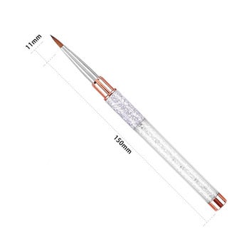 14 στυλ Nail Art Brush στυλό Rhinestone Crystal Metal Acrylic UV Gel Polishing French Stripe Builder Painting Drawing Liner Tip Tool