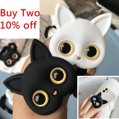 Air Sac Phone Holder Griptok Korean INS Kawaii 3D Cat Cellphone Finger Ring Stand Grip Tok Аксесоари за мобилни телефони за Iphone