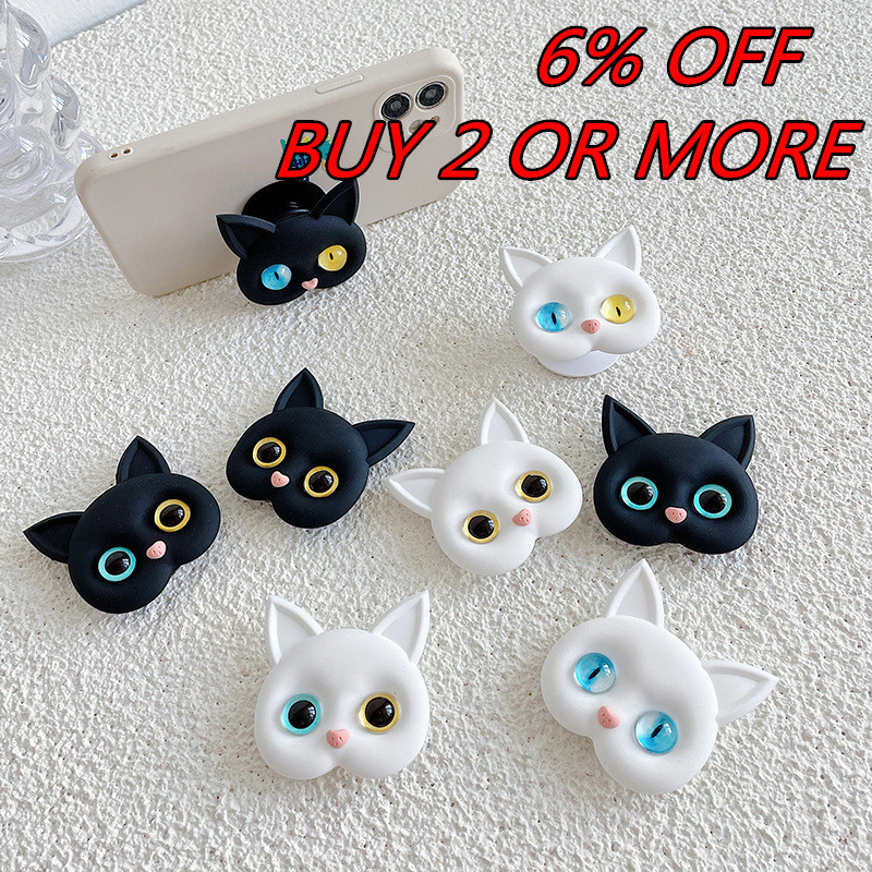 Air Sac Držač telefona Griptok Korean INS Kawaii 3D Cat Cellphone Finger Ring Stand Grip Tok Dodaci za mobilne telefone za Iphone
